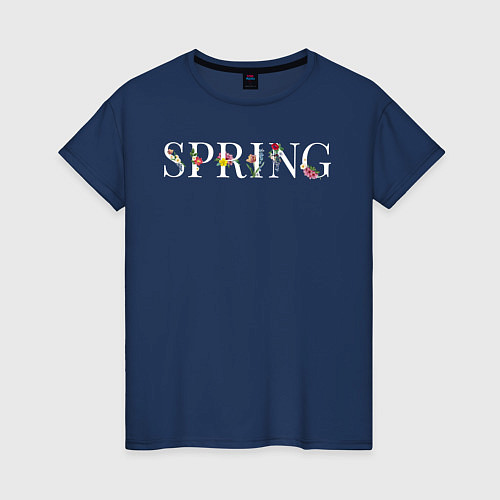 Женская футболка Весна / Тёмно-синий – фото 1