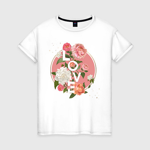 Женская футболка Love / Белый – фото 1