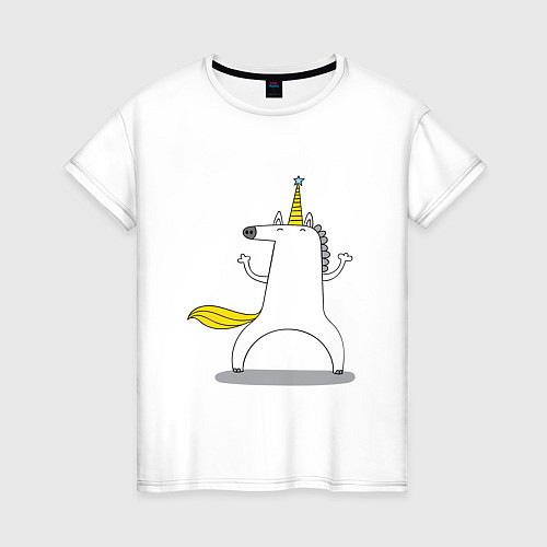 Женская футболка Dancing Unicorn / Белый – фото 1