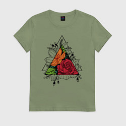 Женская футболка Flower tattoo