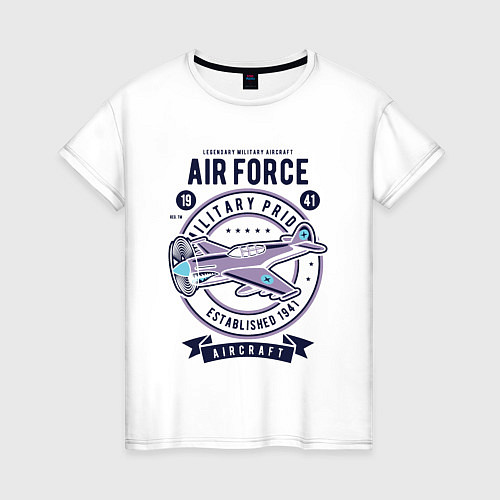 Женская футболка Легендарный военный самолет / Белый – фото 1