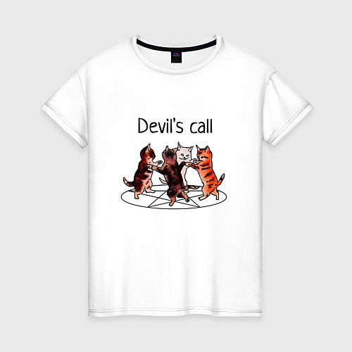Женская футболка Calling the Devil / Белый – фото 1