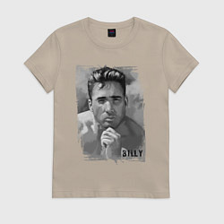 Футболка хлопковая женская Гачи Билли Херрингтон арт, цвет: миндальный
