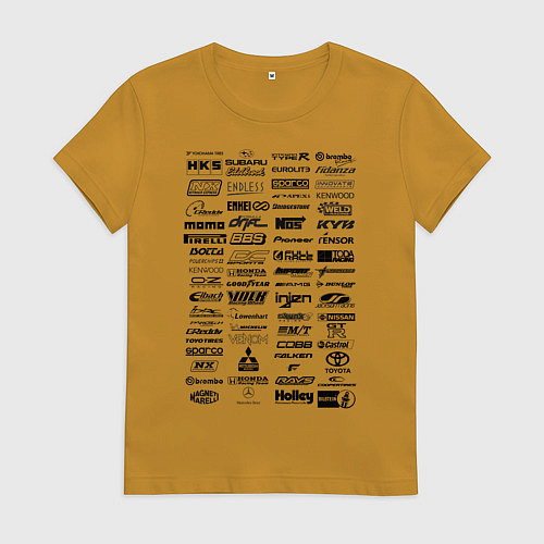 Женская футболка Racing Logo / Горчичный – фото 1