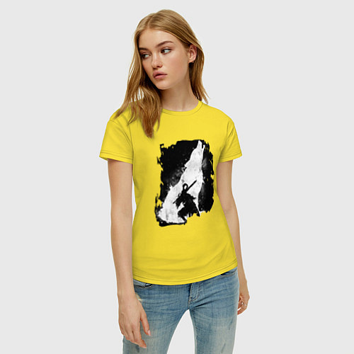 Женская футболка DARK SOULS ТЁМНЫЕ ДУШИ / Желтый – фото 3