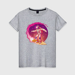 Женская футболка Космический серфинг