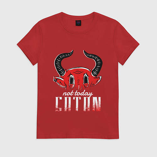 Женская футболка Не сегодня Сатана / Красный – фото 1