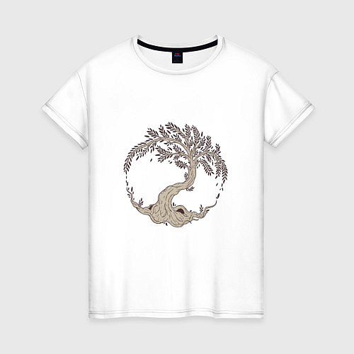 Женская футболка Древо жизни Иггдрасиль / Белый – фото 1
