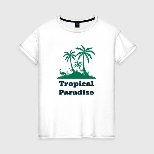 Женская футболка Тропический рай / Белый – фото 1