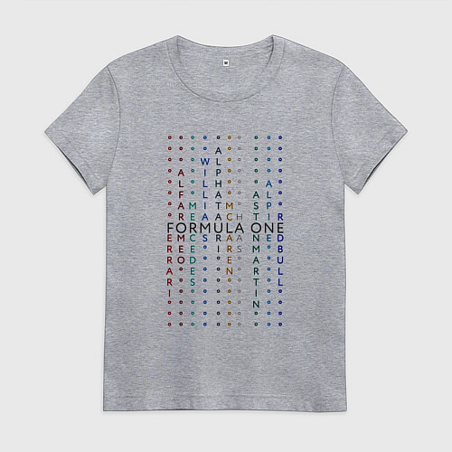 Женская футболка Команды Формулы 1 / Меланж – фото 1