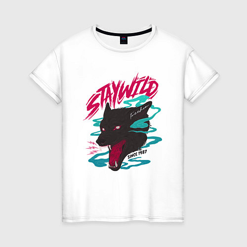 Женская футболка StayWild / Белый – фото 1