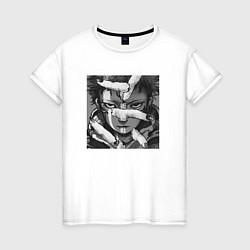 Футболка хлопковая женская JUJUTSU KAISEN МАГИЧЕСКАЯ Б, цвет: белый