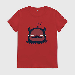 Футболка хлопковая женская Неро птичка, цвет: красный