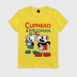 Женская футболка Cuphead & Mugman