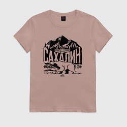 Женская футболка Остров Сахалин