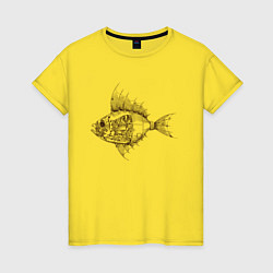 Женская футболка Стимпанк Рыба Steampunk Fish Z