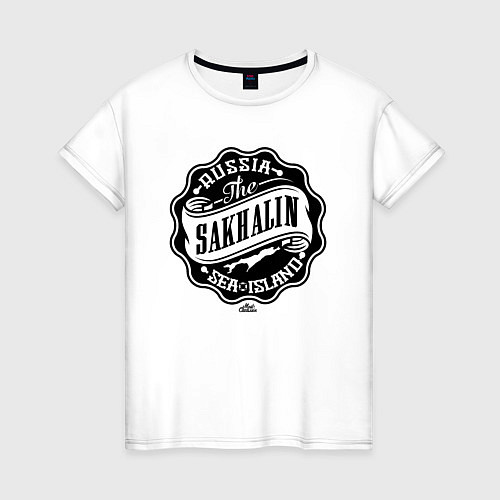 Женская футболка Sakhalin Russia / Белый – фото 1