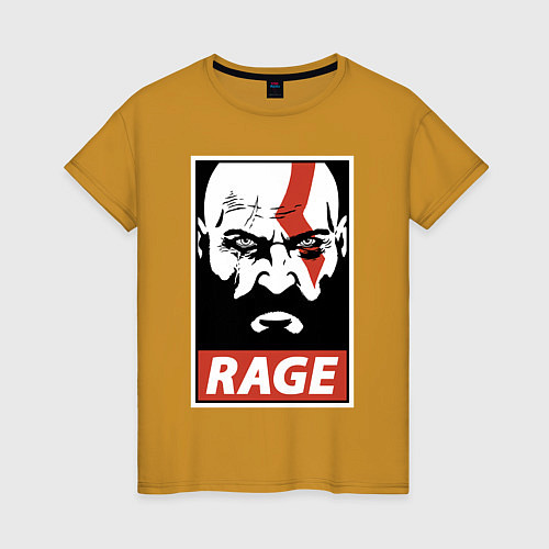 Женская футболка RAGE GOW / Горчичный – фото 1