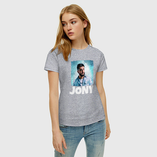 Женская футболка Jony комета / Меланж – фото 3