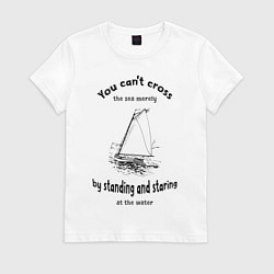 Футболка хлопковая женская Бот, цвет: белый