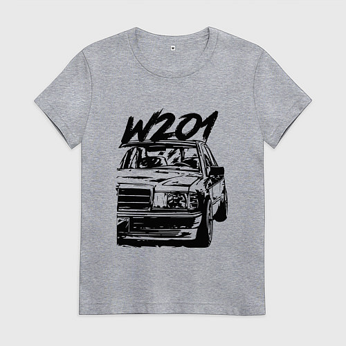 Женская футболка MERCEDES BENZ 190 W201 / Меланж – фото 1