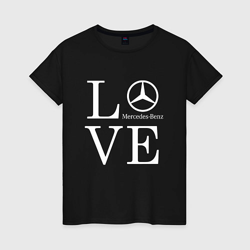 Женская футболка LOVE MERCEDES BENZ / Черный – фото 1