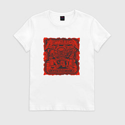 Футболка хлопковая женская METALLICA ROBOTIX, цвет: белый