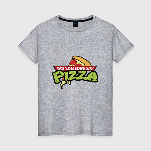 Женская футболка Say Pizza / Меланж – фото 1
