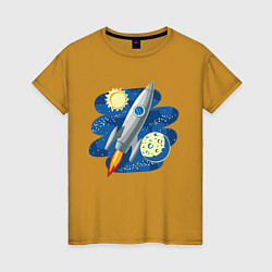 Женская футболка Ракета