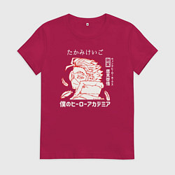 Футболка хлопковая женская Моя геройская академия Ястреб, цвет: маджента