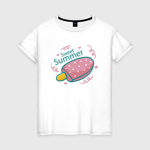 Женская футболка Сладкое лето / Белый – фото 1