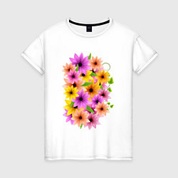 Женская футболка Flowers boom!