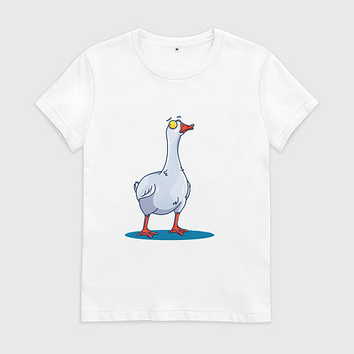 Женская футболка Гусь / Белый – фото 1