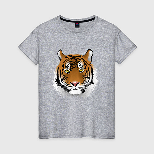 Женская футболка Тигр / Меланж – фото 1