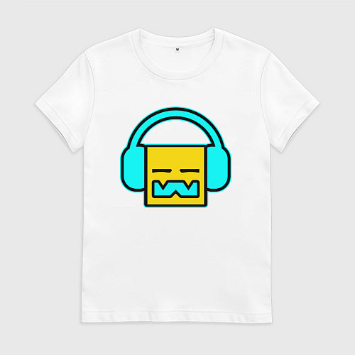 Женская футболка Geometry Dash: Music / Белый – фото 1