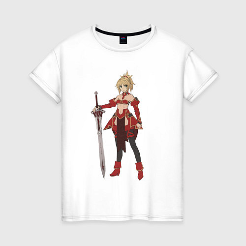 Женская футболка Сейбер в красном / Белый – фото 1