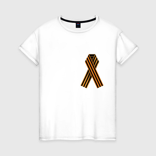Женская футболка Победа Георгиевская лента / Белый – фото 1