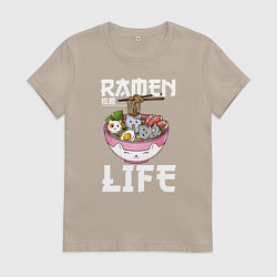 Женская футболка Ramen life