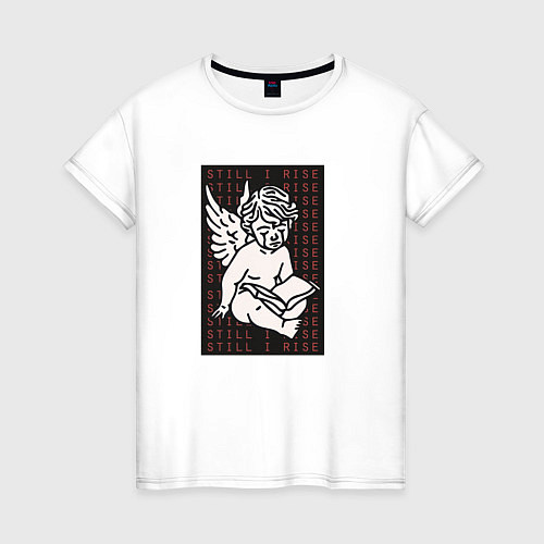 Женская футболка Плачущий ангел / Белый – фото 1