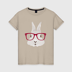 Женская футболка Кролик Хипстер