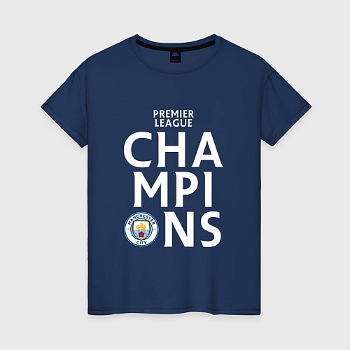 Женская футболка Manchester City Champions / Тёмно-синий – фото 1