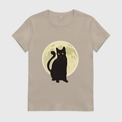 Женская футболка Moon Cat