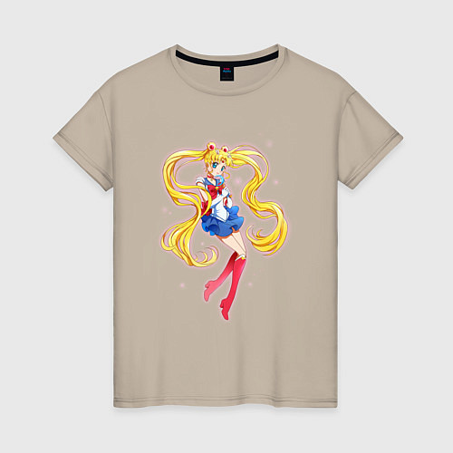 Женская футболка Sailor Moon Kawaii / Миндальный – фото 1