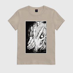 Футболка хлопковая женская Томура Шигараки, цвет: миндальный