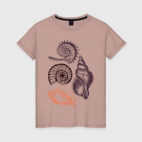 Женская футболка Sea House III / Пыльно-розовый – фото 1