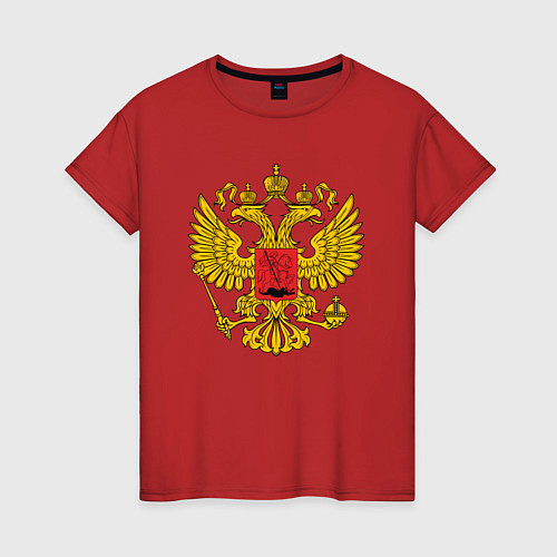 Женская футболка ГЕРБ РОССИИ RUSSIA / Красный – фото 1