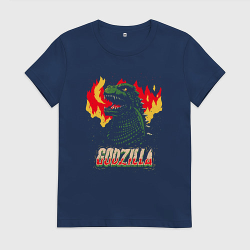 Женская футболка GODZILLA / Тёмно-синий – фото 1