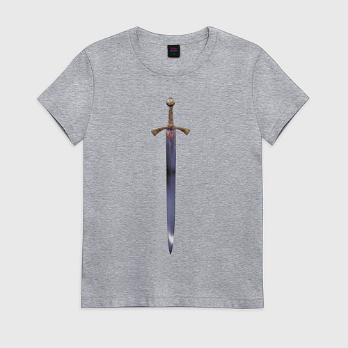 Женская футболка Меч / Меланж – фото 1