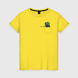 Футболка хлопковая женская Pepe sniper, цвет: желтый