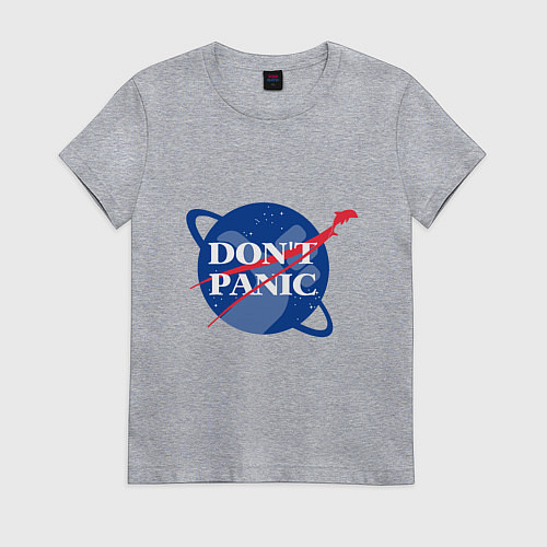 Женская футболка Без паники / Меланж – фото 1